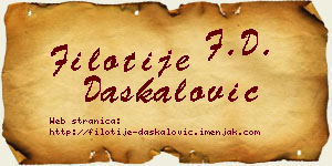 Filotije Daskalović vizit kartica